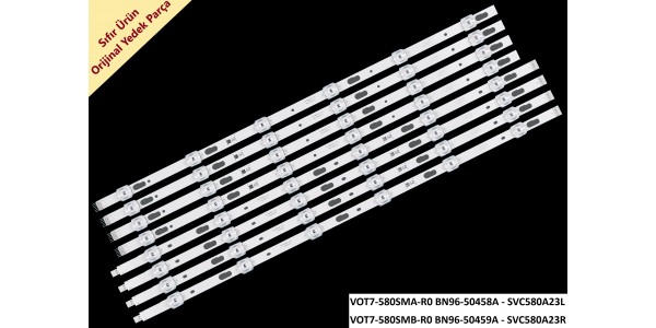 Samsung UE58TU7100U Led bar, V0T7-580SMA-R0, V0T7-580SMB-R0, Tv ledleri